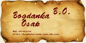 Bogdanka Ošap vizit kartica